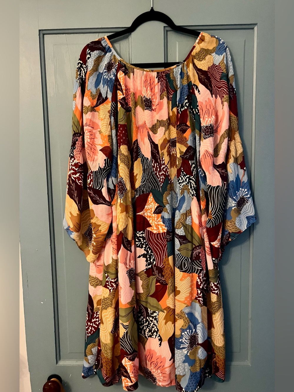 Boho Floral Multicolor Knee-Length Dress - Picture 2 of 5